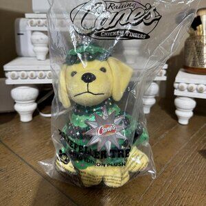 Raising Canes Rockefeller Tree Plush Puppy Dog Stuffed Animal Christmas 2023 NWT
